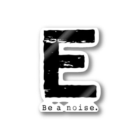 【E】イニシャル × Be a noise. ステッカー