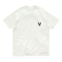 【V】イニシャル × Be a noise. オーガニックコットンTシャツ