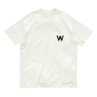 【W】イニシャル × Be a noise. オーガニックコットンTシャツ